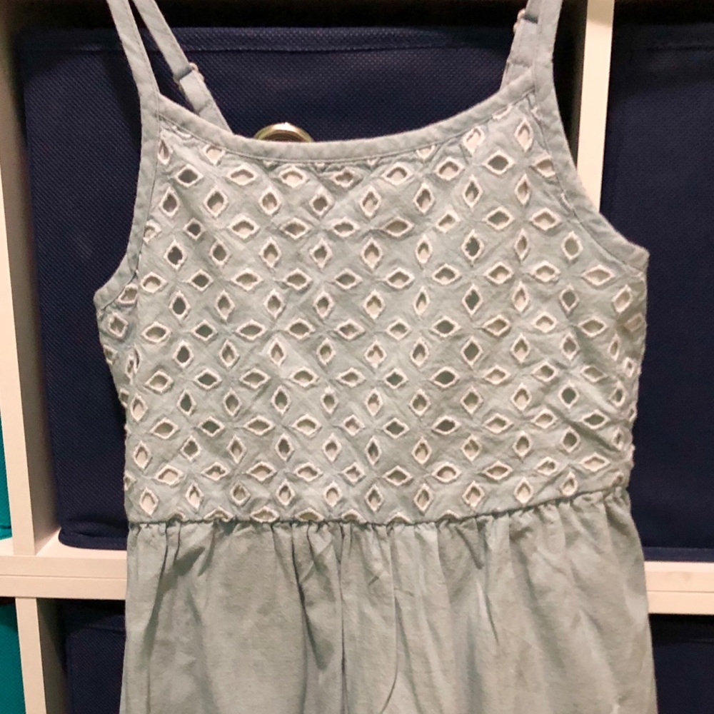 Blue eyelet dress